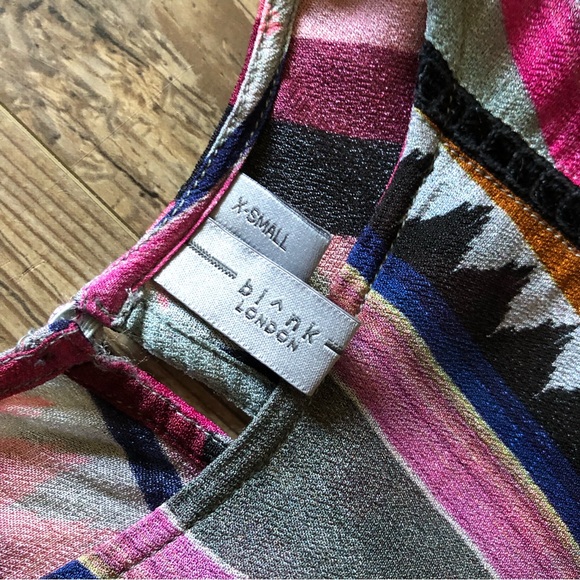 Anthropologie Blank London boho rainbow blouse - Picture 7 of 11